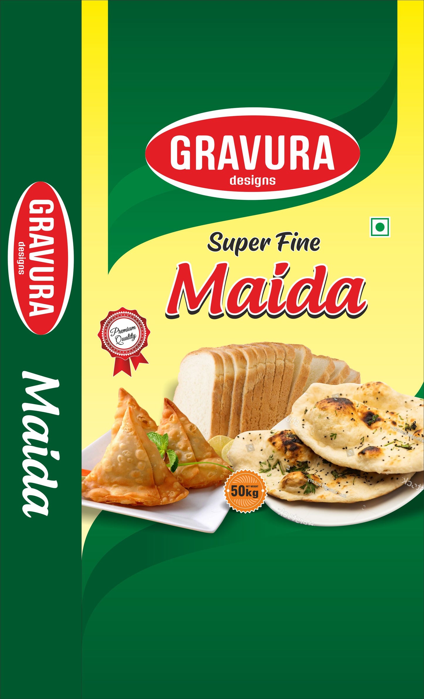 GR134 - Modern Maida Flour Packaging Pouch Design