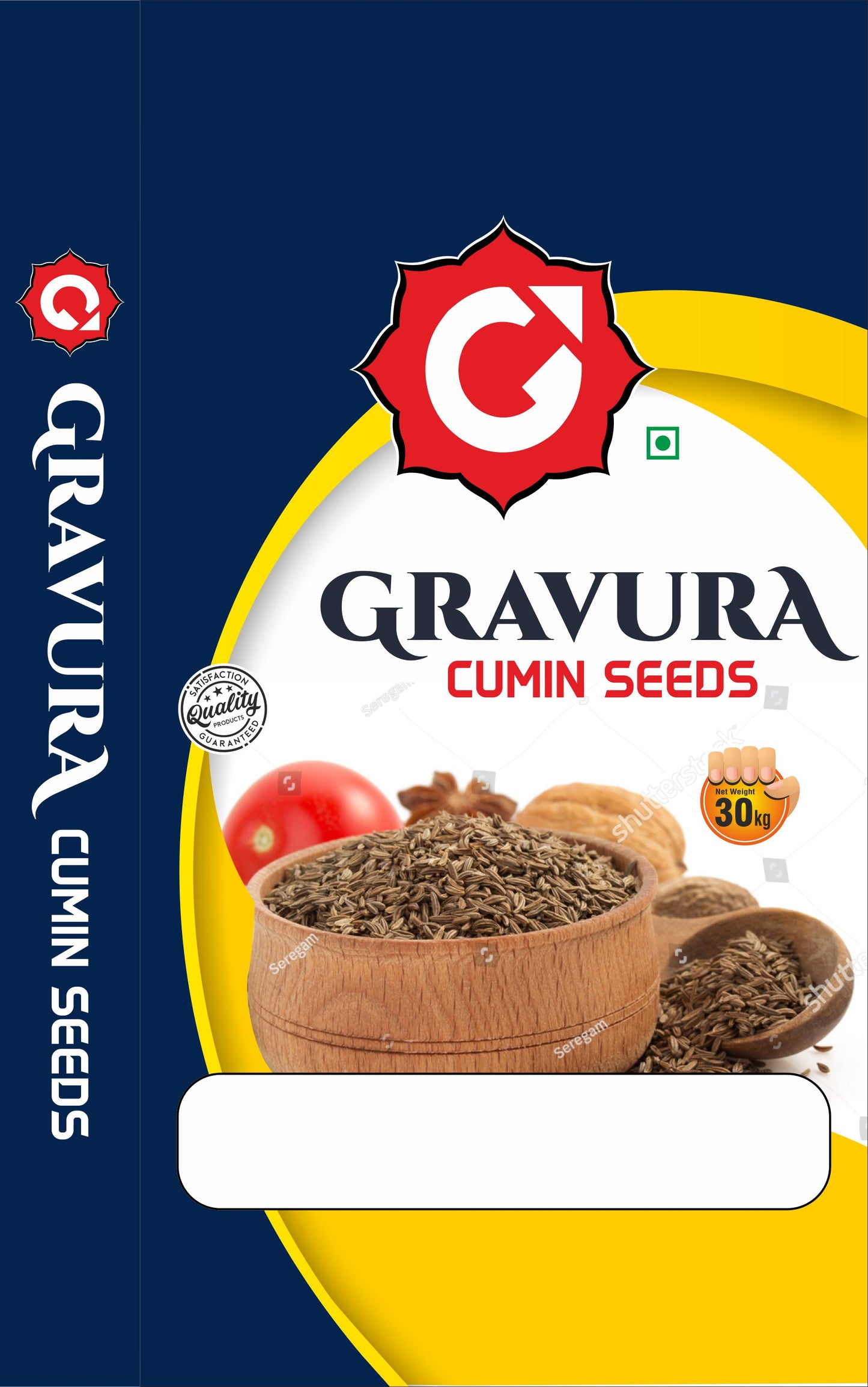 GR64 - Bold Cumin Seeds BOPP Bag Packaging Design