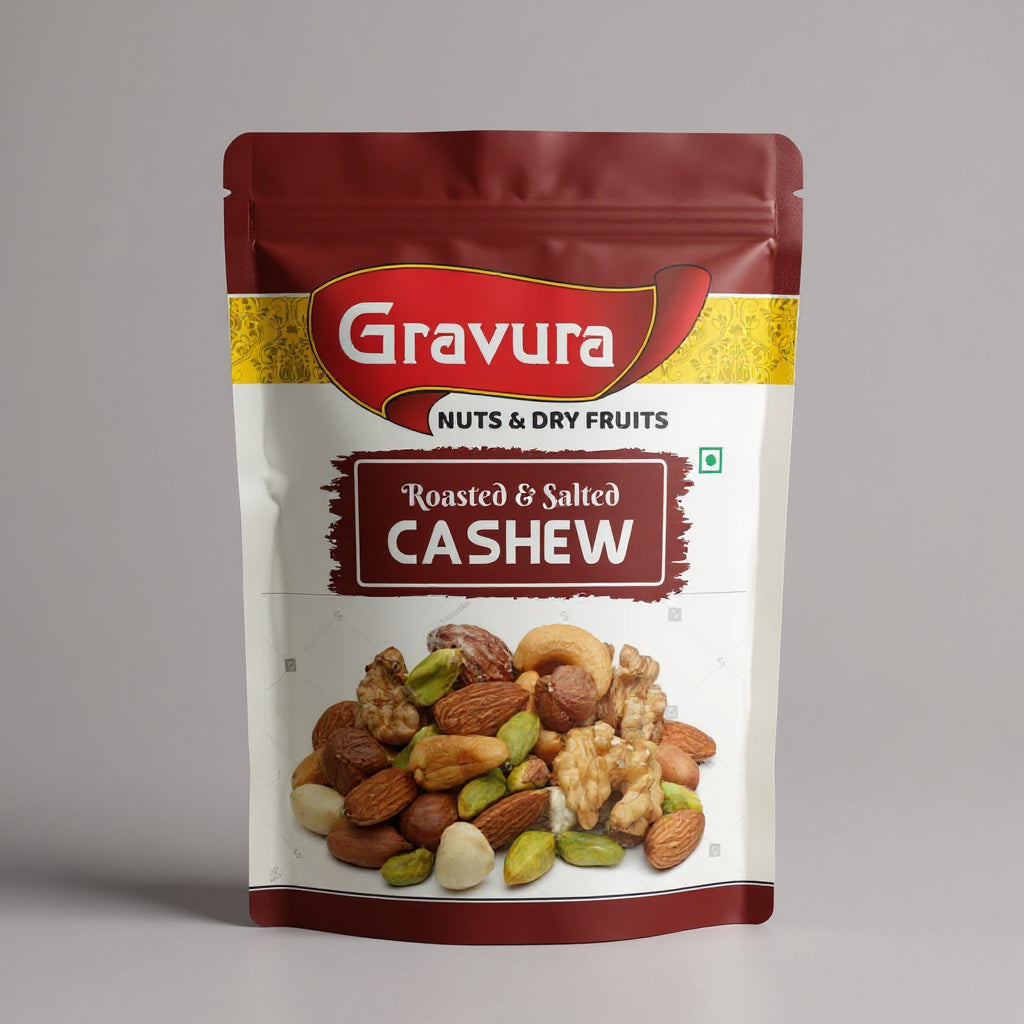 GR105 - Premium Pouch Packaging Design for Roasted & Salted Cashews
