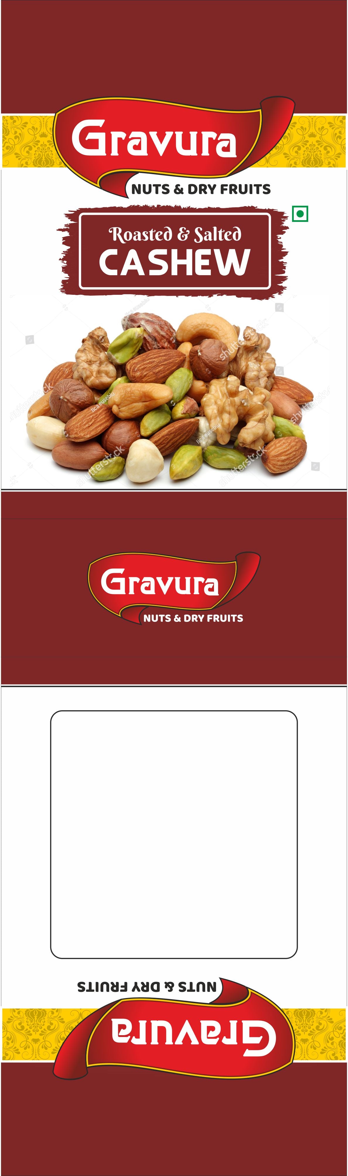 GR105 - Premium Pouch Packaging Design for Roasted & Salted Cashews