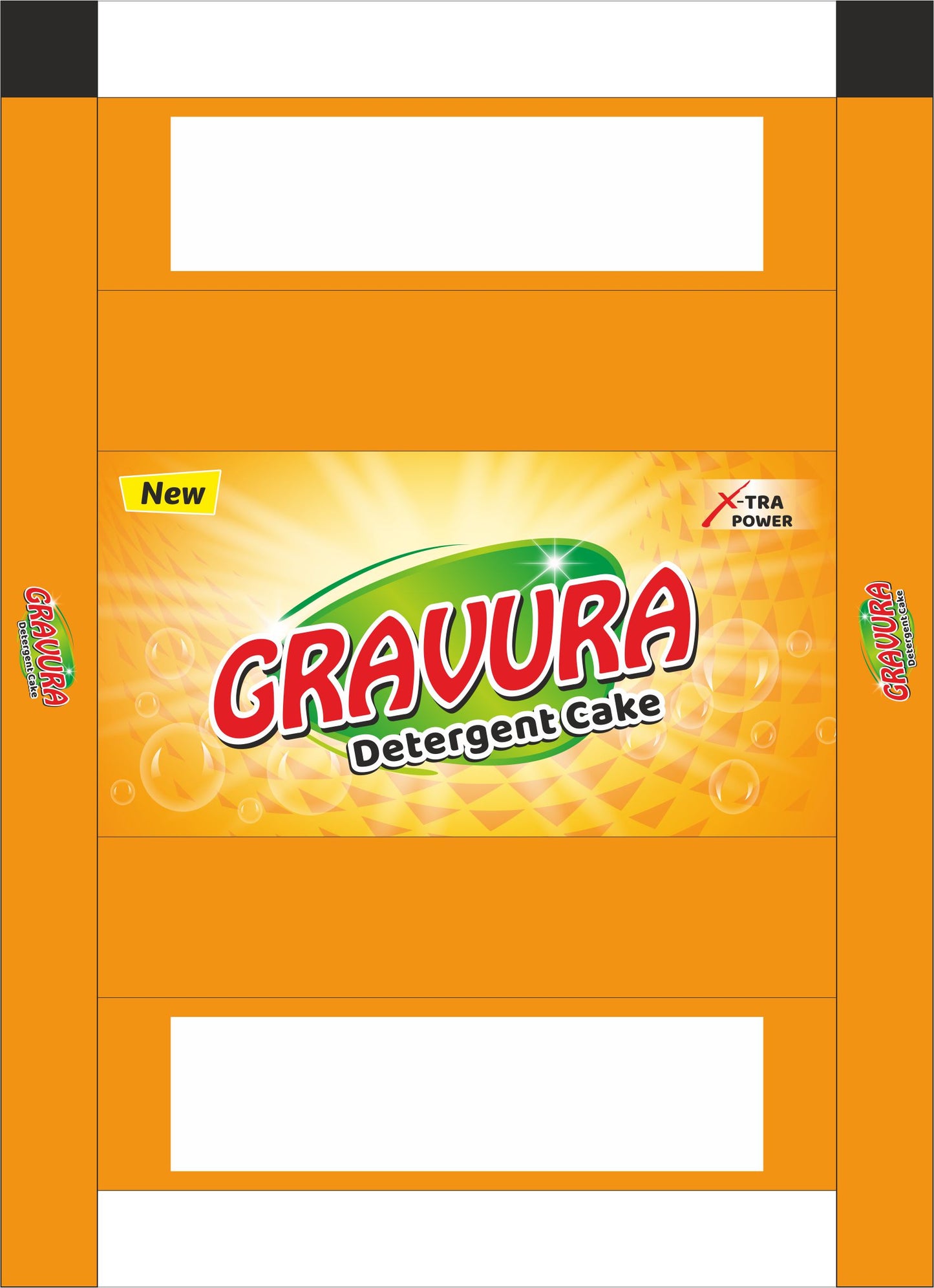 GR165-Orange X-Tra Power Detergent Cake Wrap Design