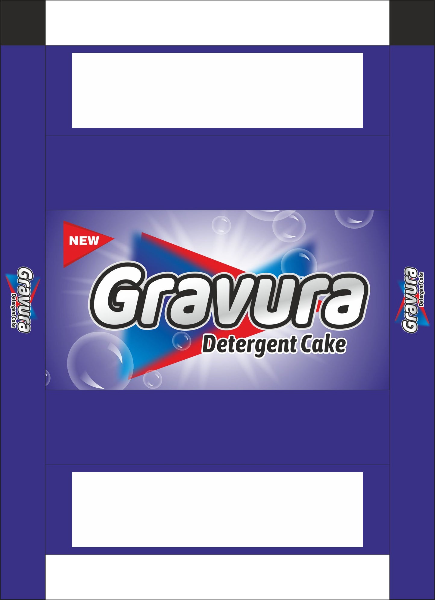 GR167-Orange Blue Detergent Cake Wrap Design Template
