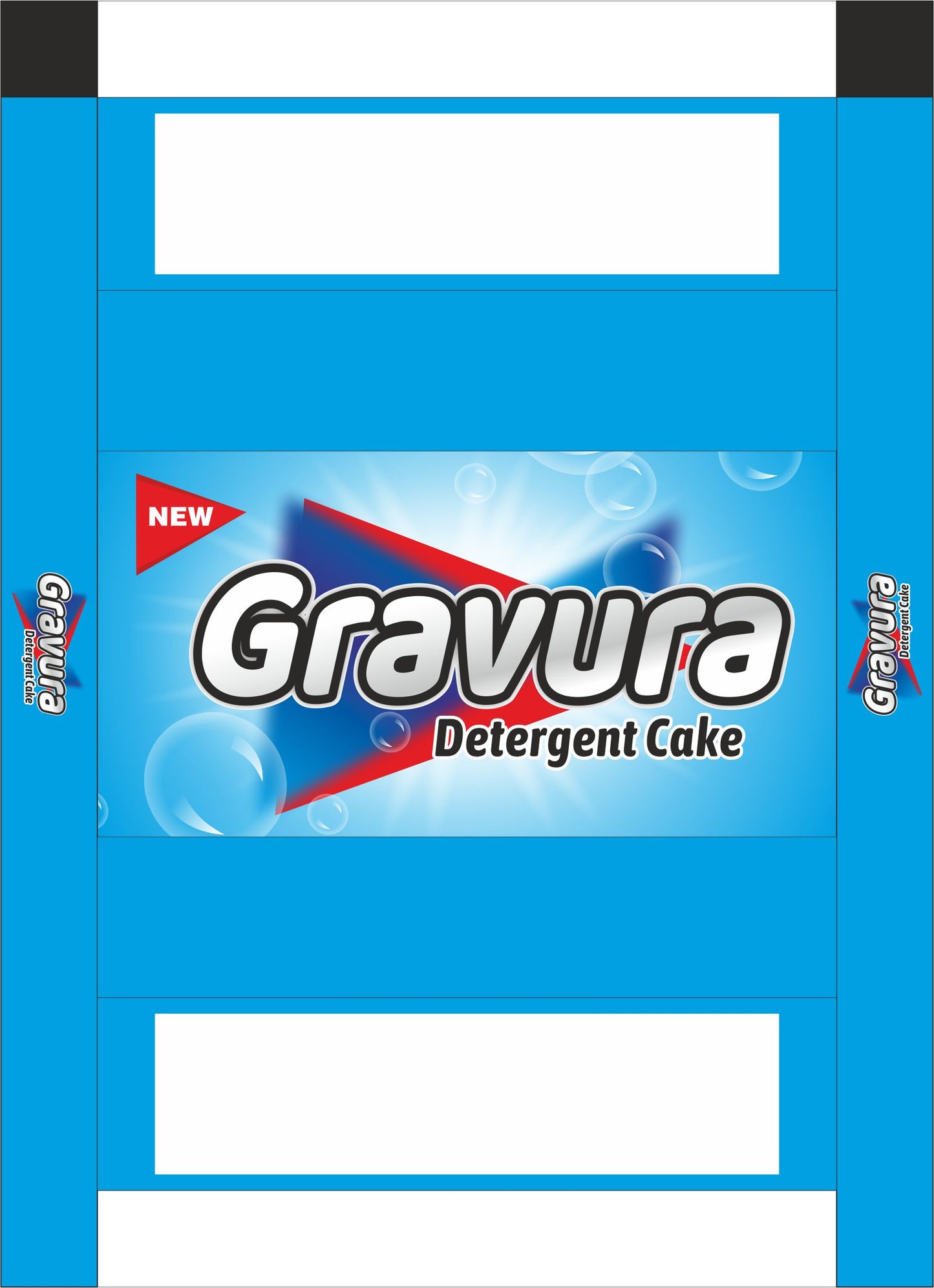 GR167-Orange Blue Detergent Cake Wrap Design Template