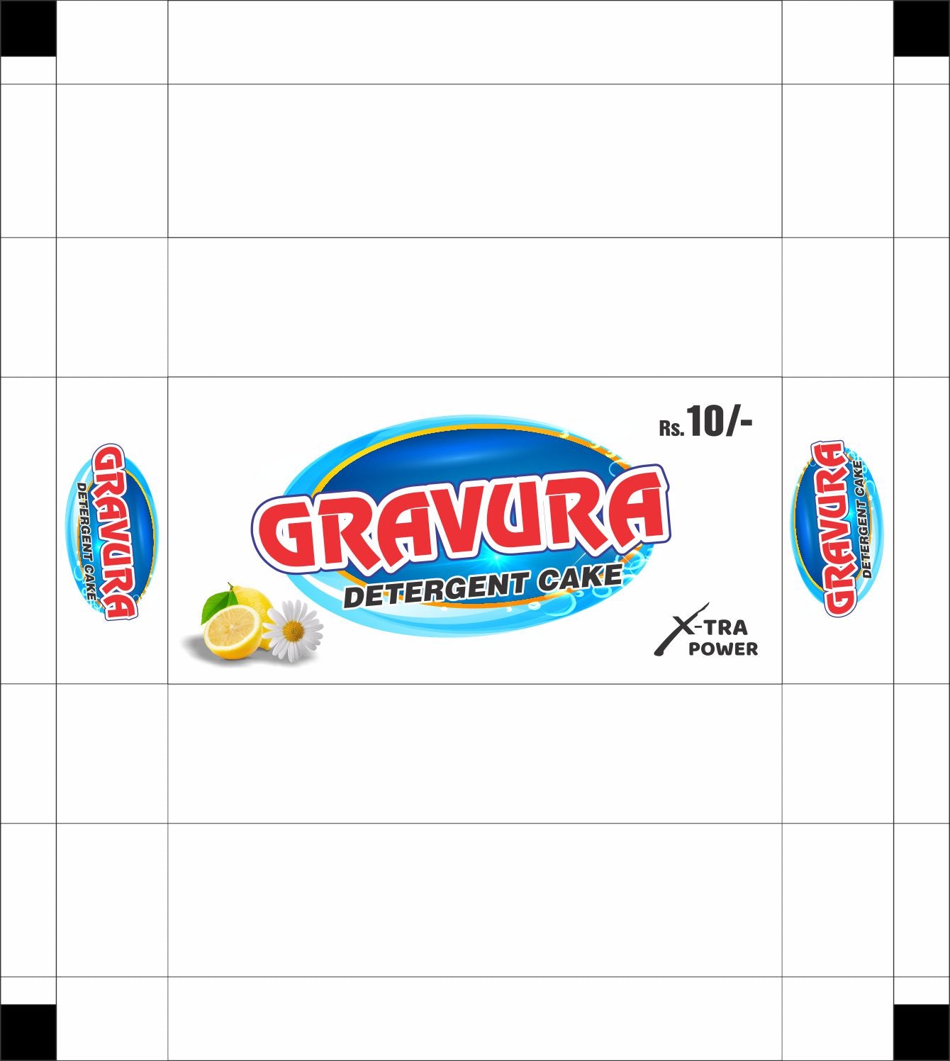 GR48 - Fresh & Clean Detergent Cake Packaging Design Template