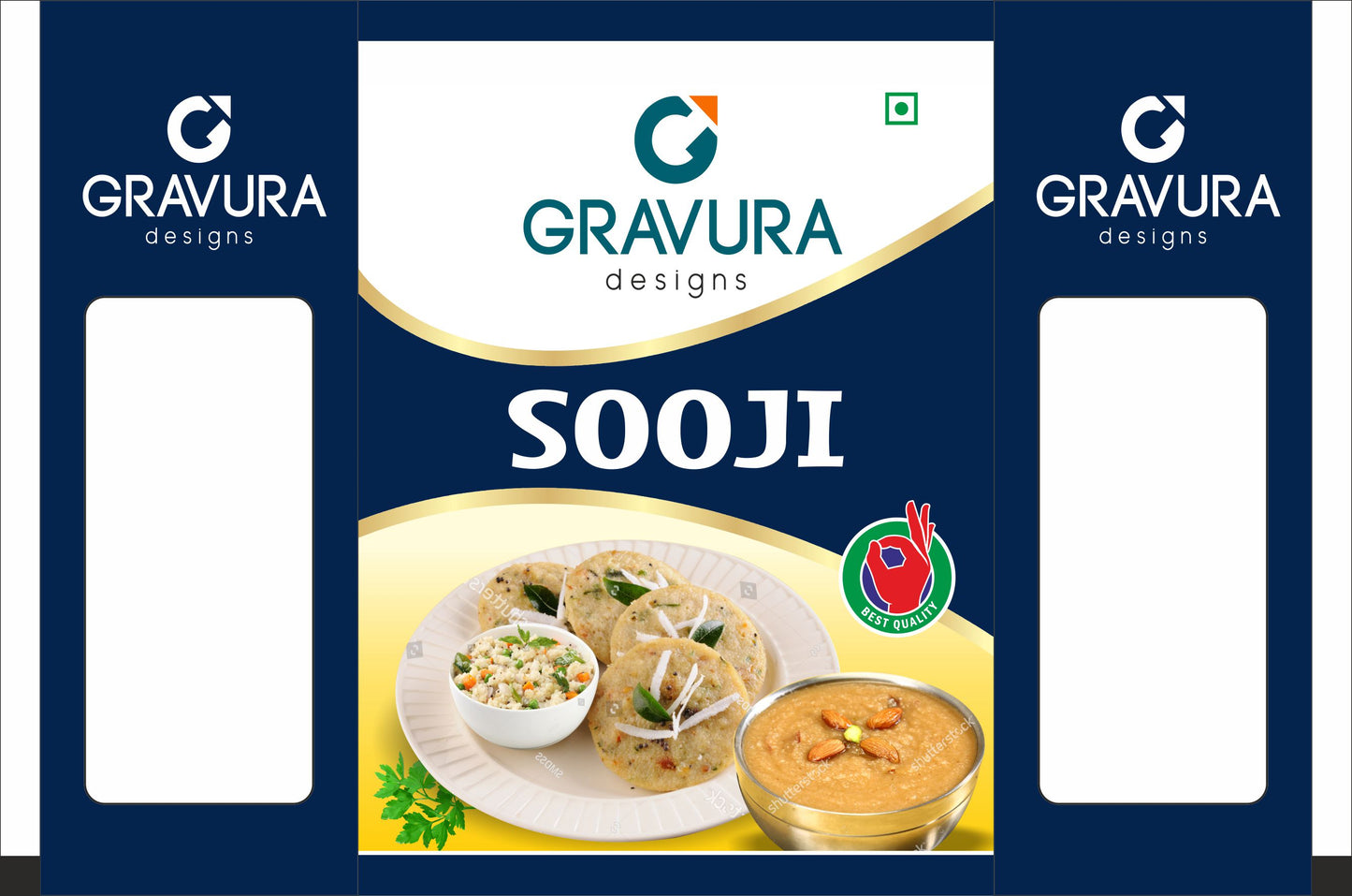 GR108 - Modern Pouch Packaging Design for Sooji/Semolina