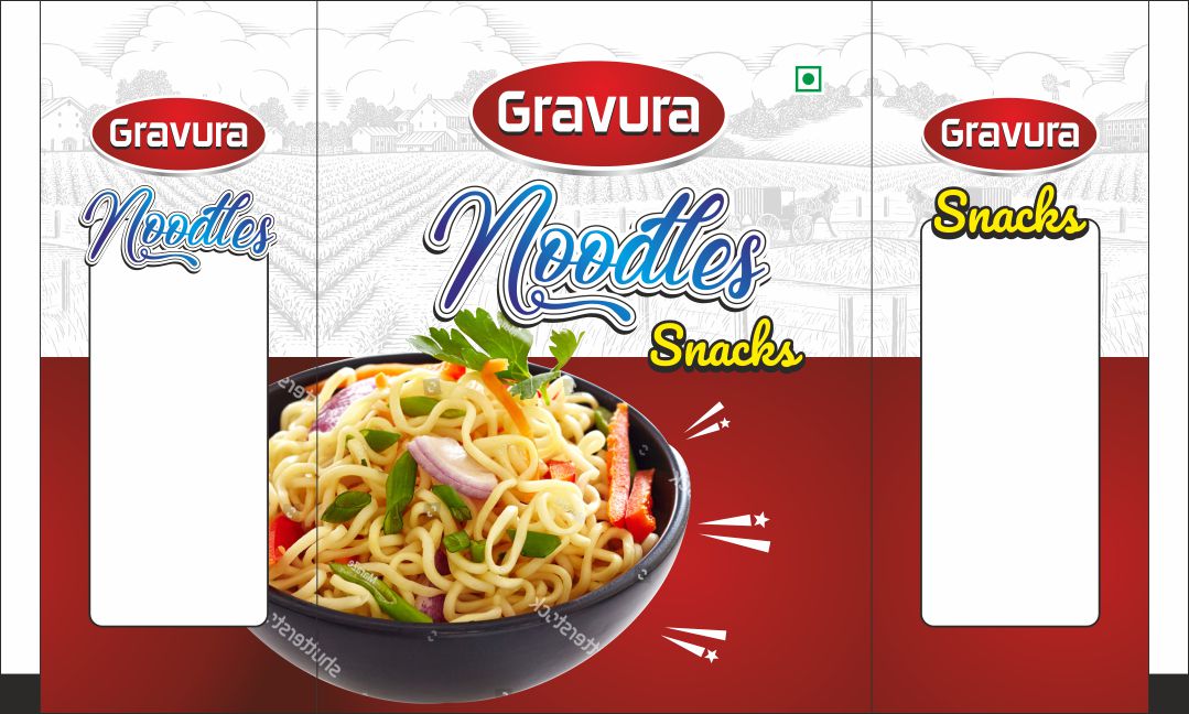 GR158-Classic Red Noodles Snack Pouch Design