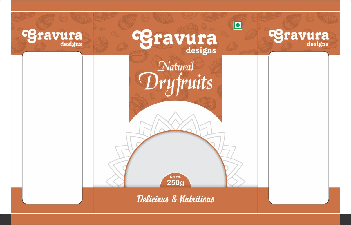 GR-8 - Natural Dry Fruits Packaging Design – Center Seal Pouch