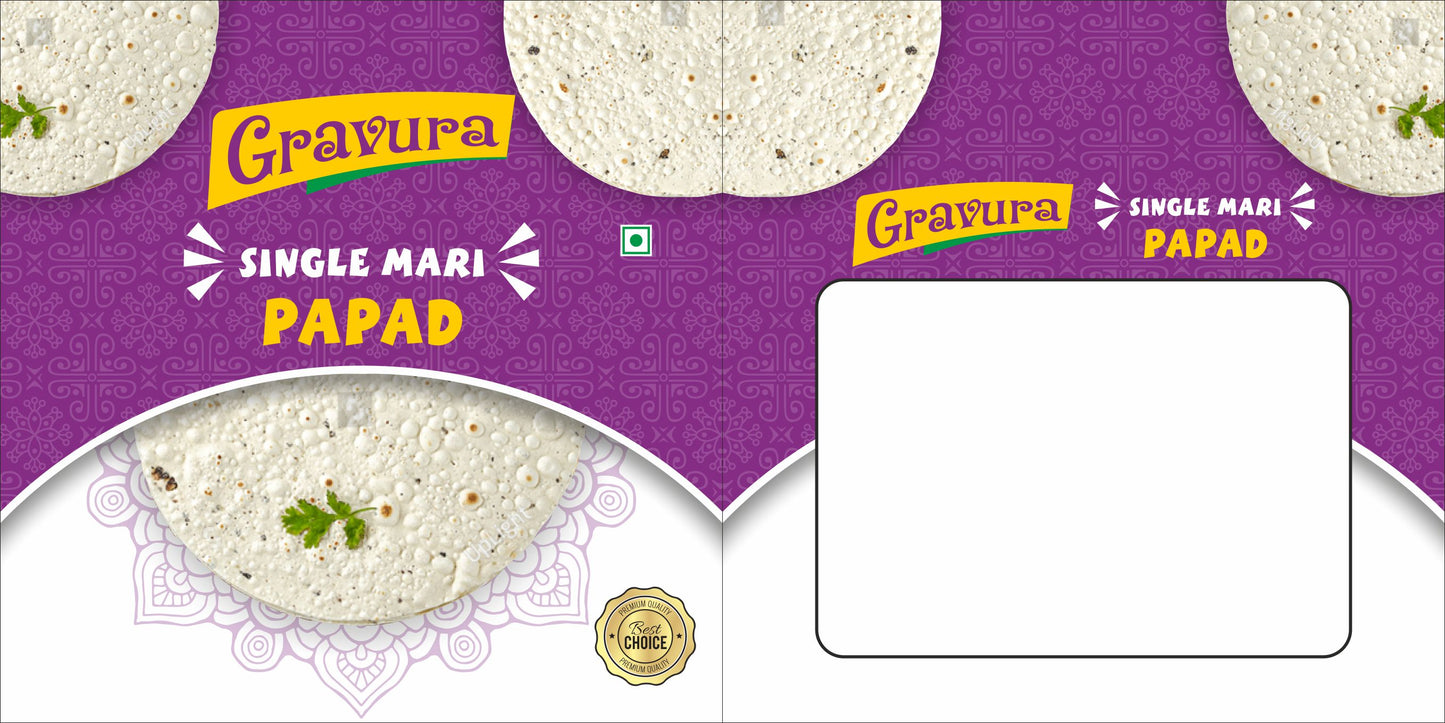 GR71 - Versatile Papad Pouch Packaging Design Template - Multiple Varieties