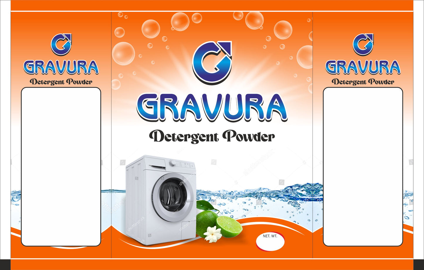 GR87 - Fresh & Clean Flexible Pouch Packaging Design for Detergent Powder