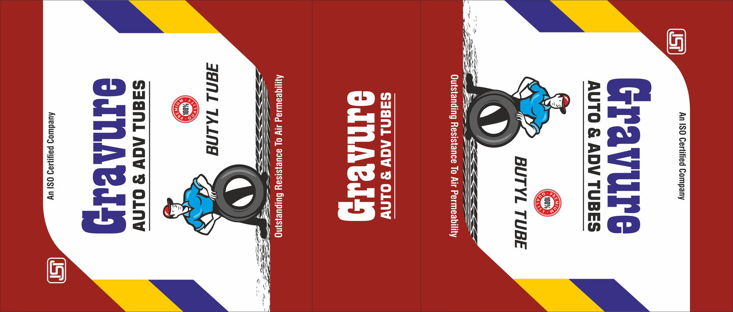 GR-34 - Bold Automotive Tyre Tube Packaging Design – Butyl Tube Concept