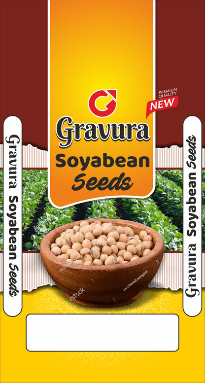 GR97 - Modern Soyabean Seeds Packaging Design Template