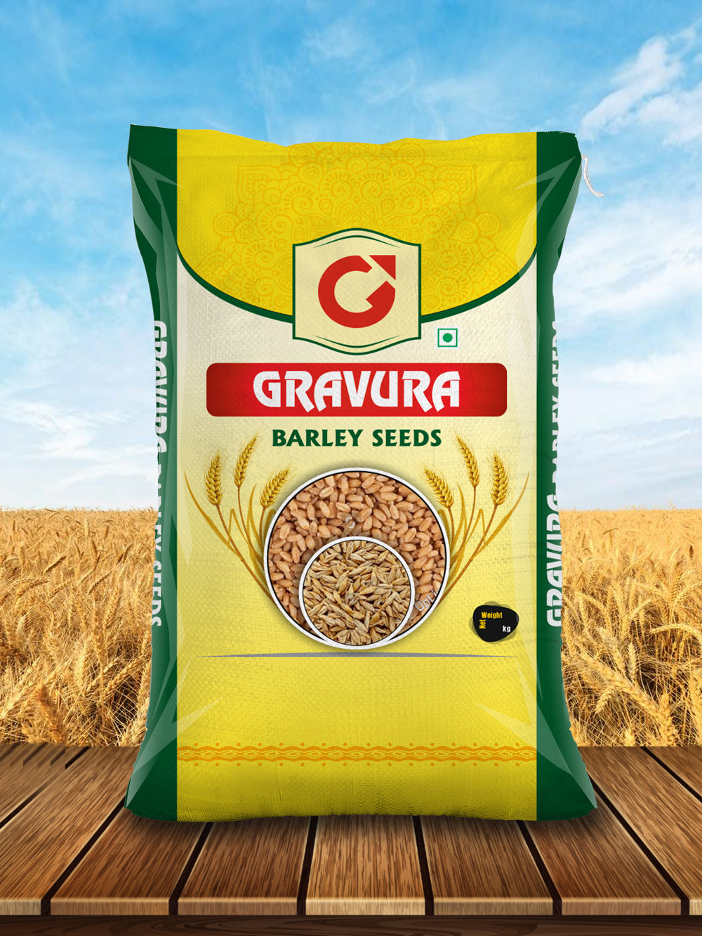 GR101 - Classic Wheat & Barley Seeds Packaging Design Template