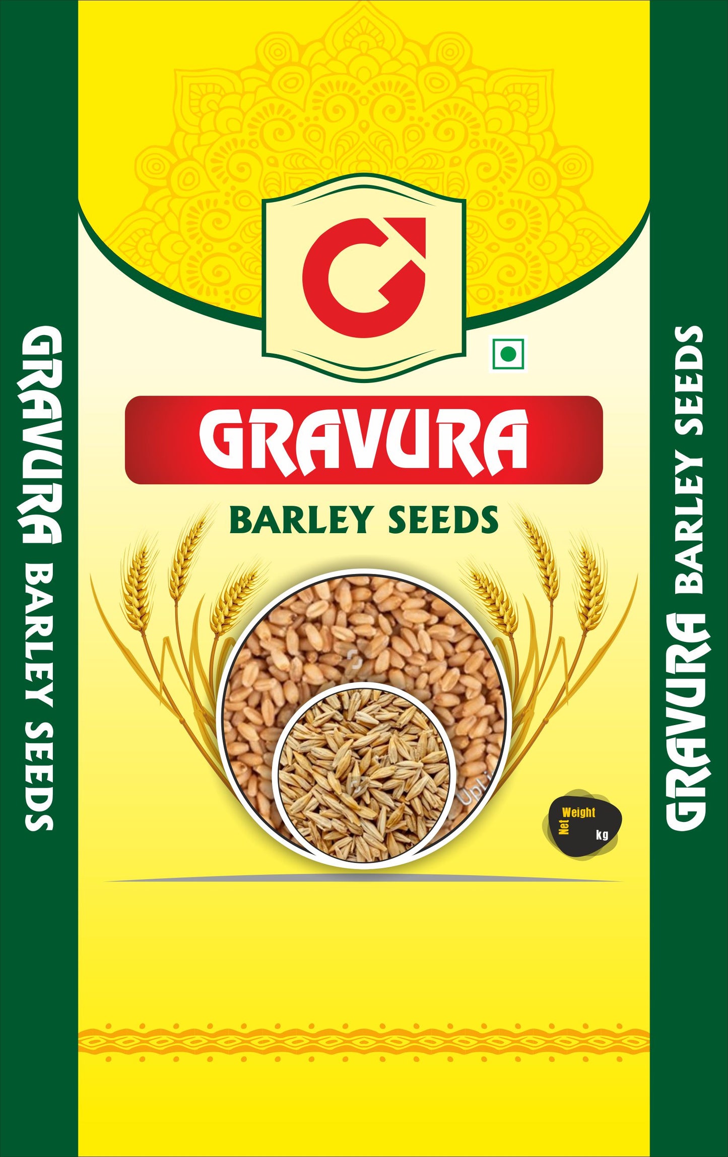 GR101 - Classic Wheat & Barley Seeds Packaging Design Template