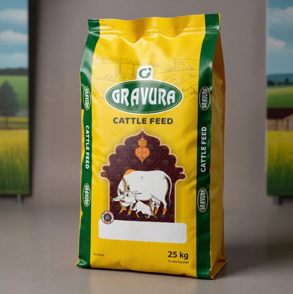GR128 - Traditional Cattle Feed Packaging Design Template