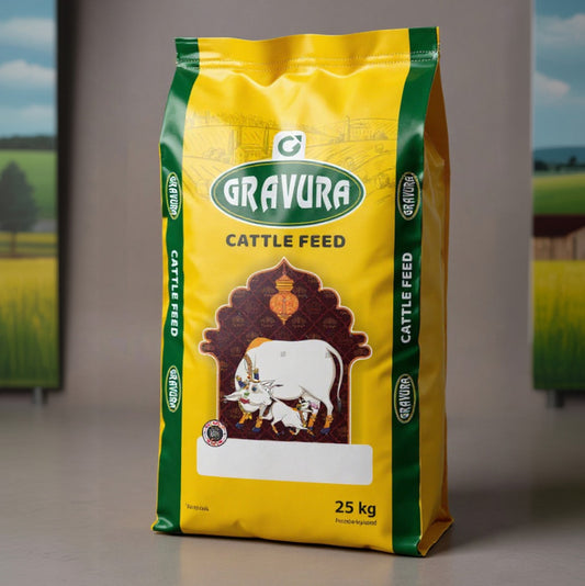 GR128 - Traditional Cattle Feed Packaging Design Template