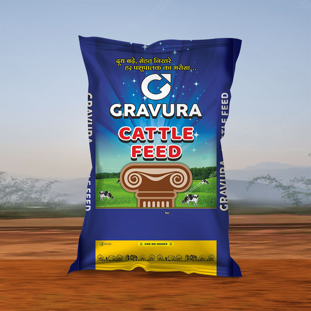 GR130 - Premium Cattle Feed Packaging Design Template
