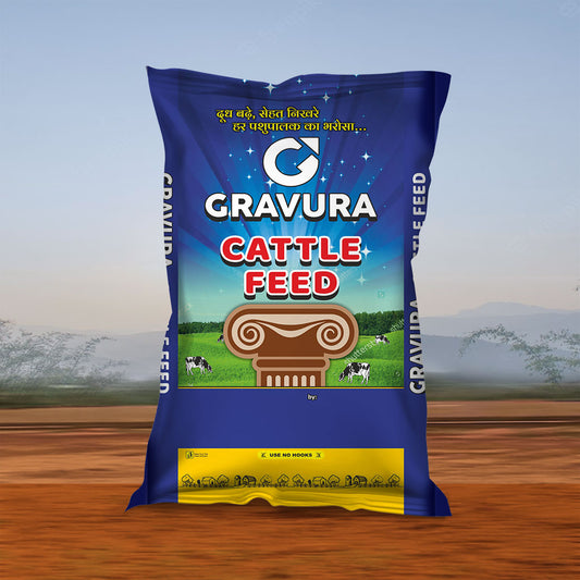 GR130 - Premium Cattle Feed Packaging Design Template