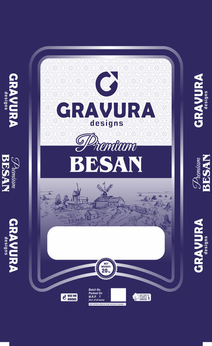 GR131 - Premium Besan Flour Packaging Pouch Design