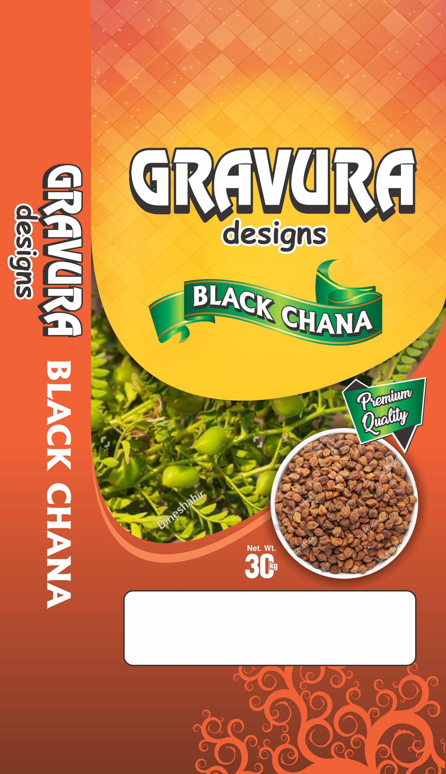 GR-15 - Premium Black Chana Packaging Design – BOPP Bag
