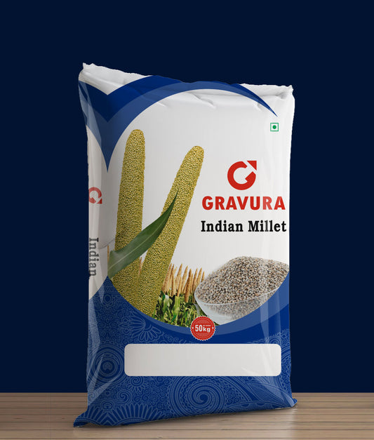 GR56 – Premium Bajra (Indian Millet) BOPP Bag Packaging Design Template – Editable & Print-Ready