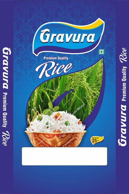 GR231 - Elegant Blue Rice Packaging Design Template