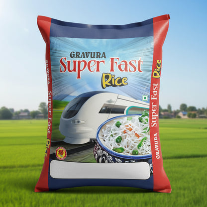 GR233 - Super Fast Rice Packaging Design Template