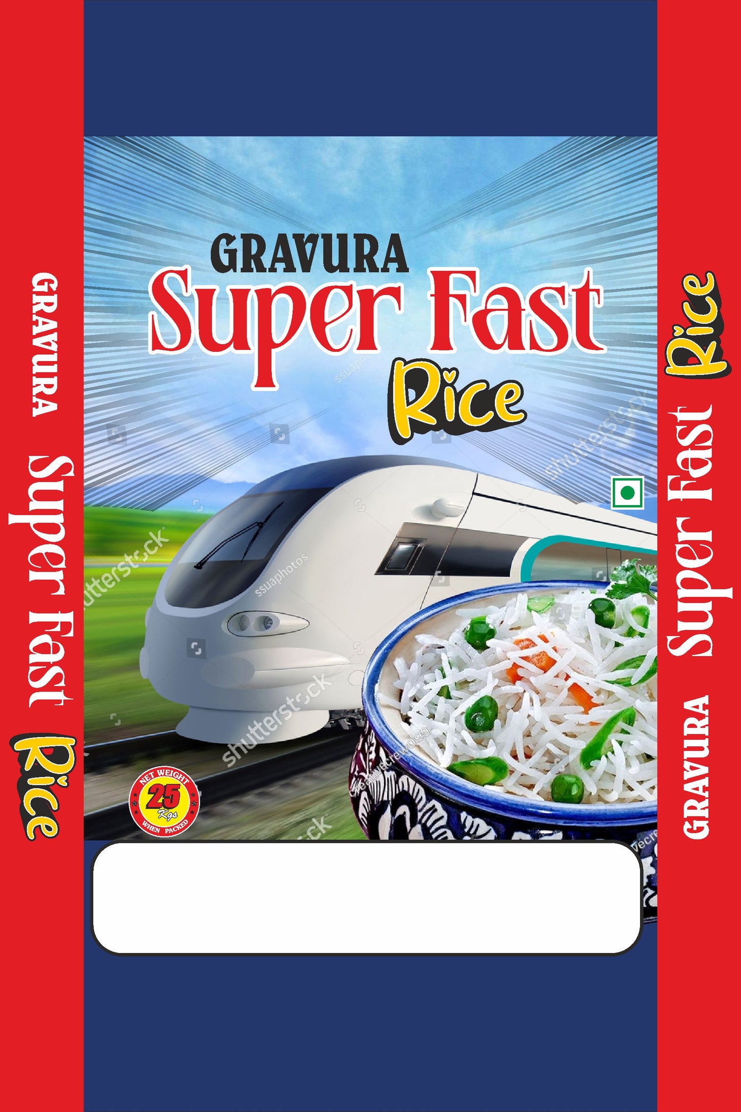 GR233 - Super Fast Rice Packaging Design Template