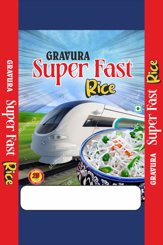 GR233 - Super Fast Rice Packaging Design Template