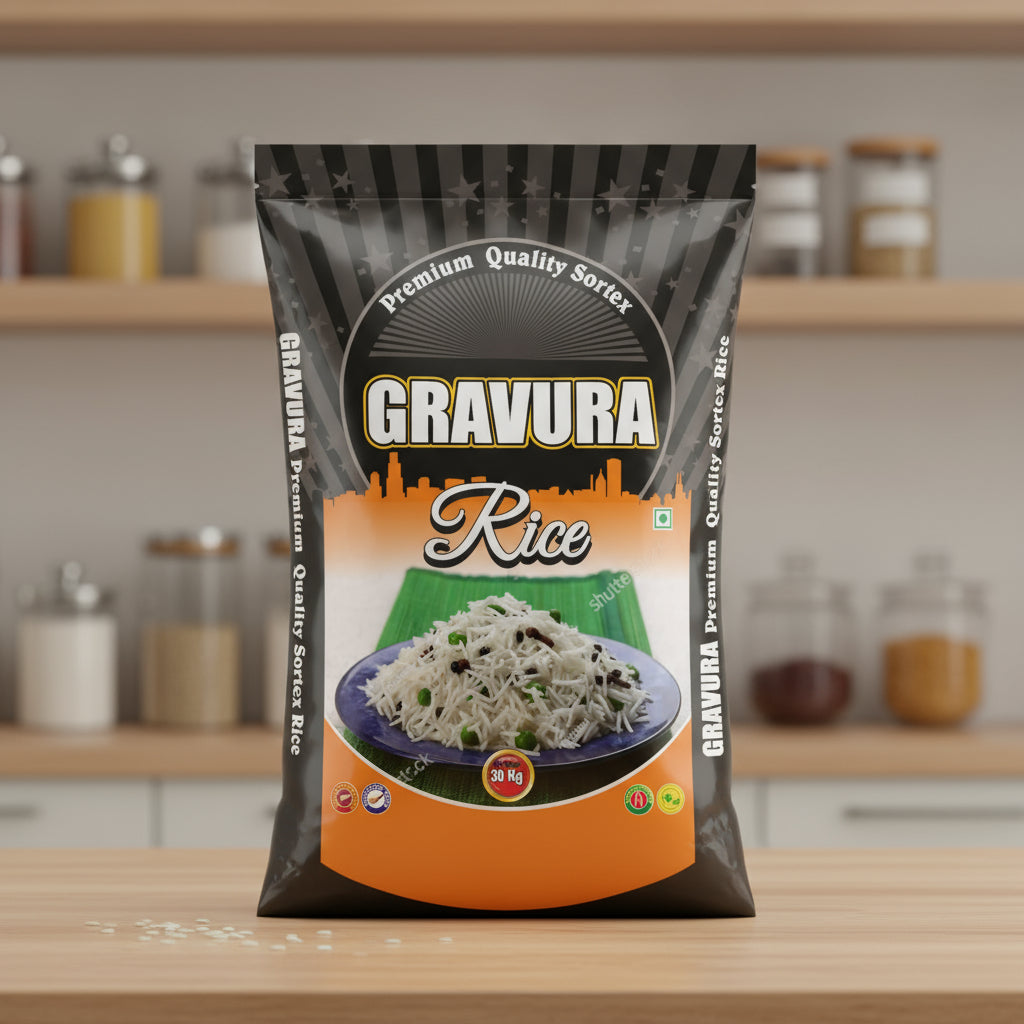 GR234 - Premium Black Rice Packaging Design Template