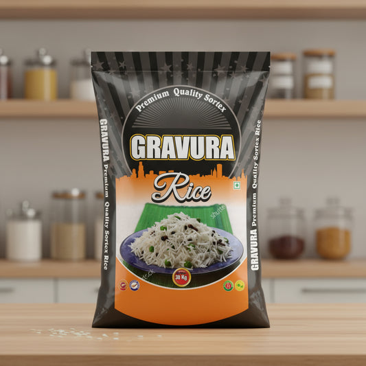 GR234 - Premium Black Rice Packaging Design Template
