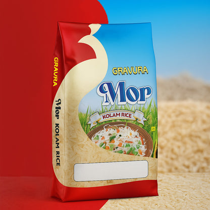 GR235 - Elegant Kolam Rice Packaging Design Template