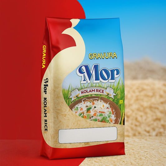 GR235 - Elegant Kolam Rice Packaging Design Template