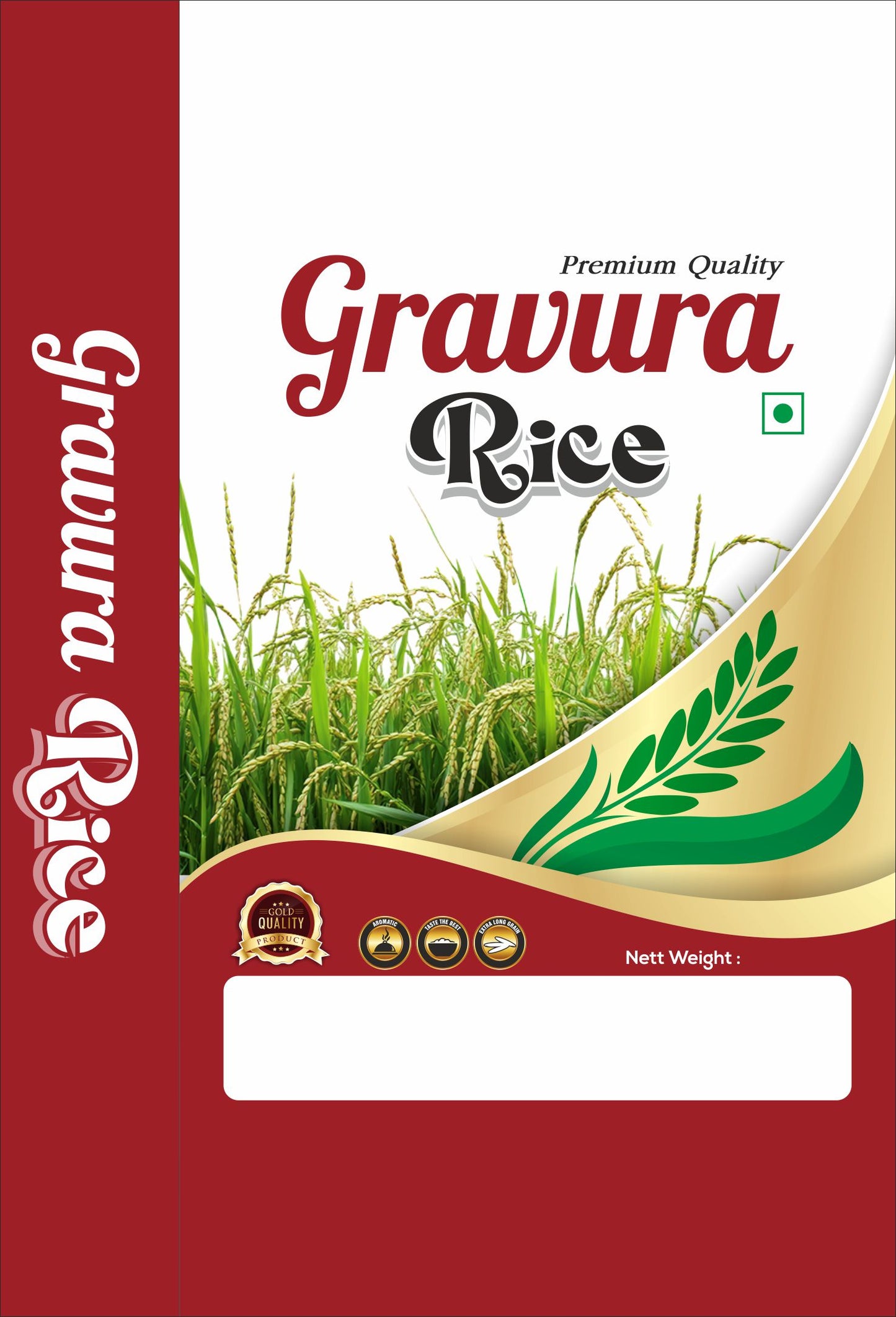 GR92 - Premium Classic Rice Packaging Design Template