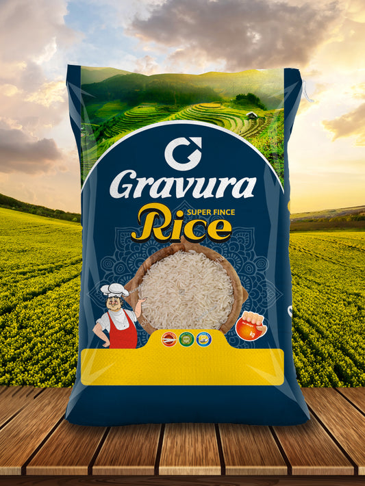 GR95 - Scenic Farm-to-Table Rice Packaging Design Template