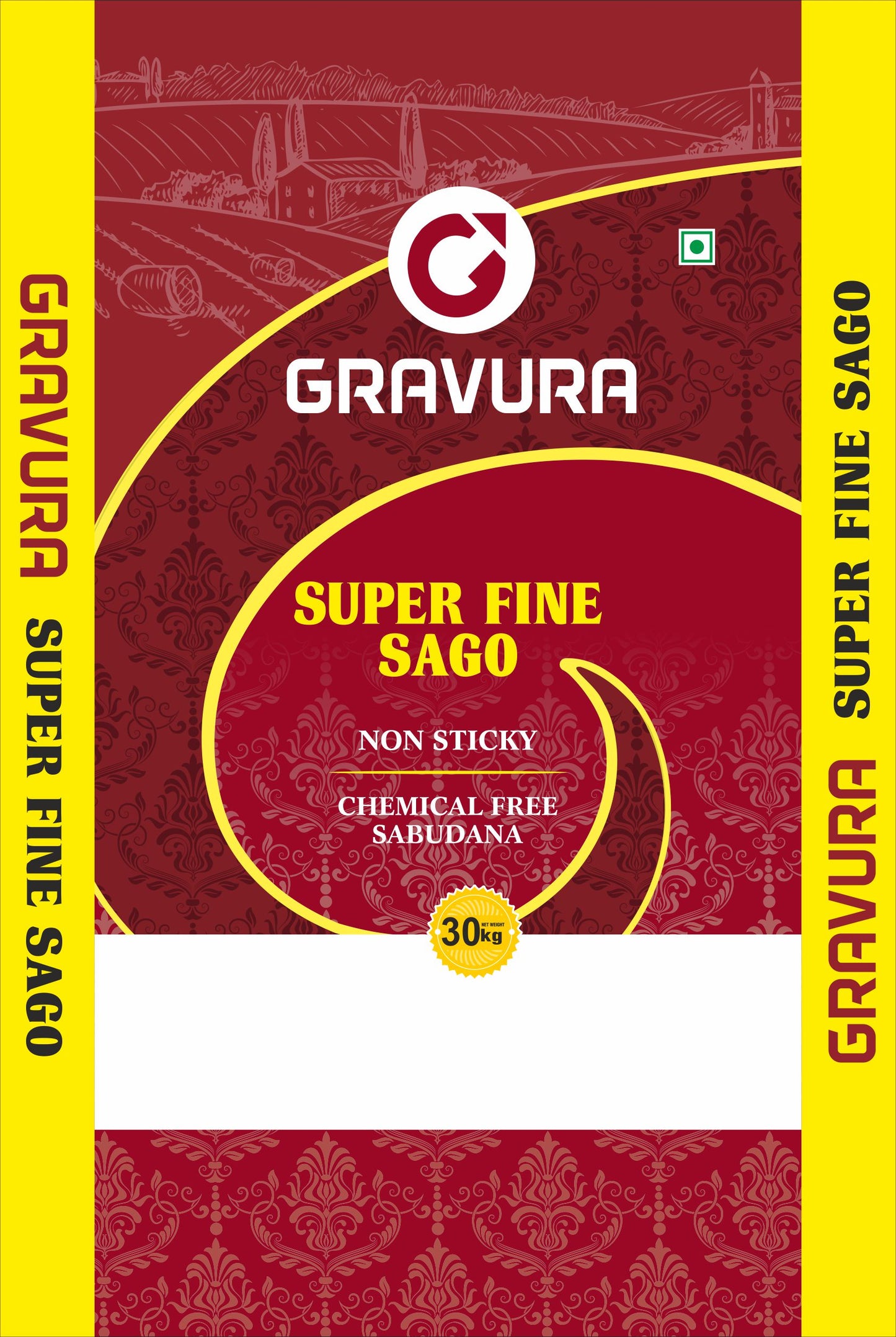 GR184-Super Fine Sago BOPP Bag Packaging Design
