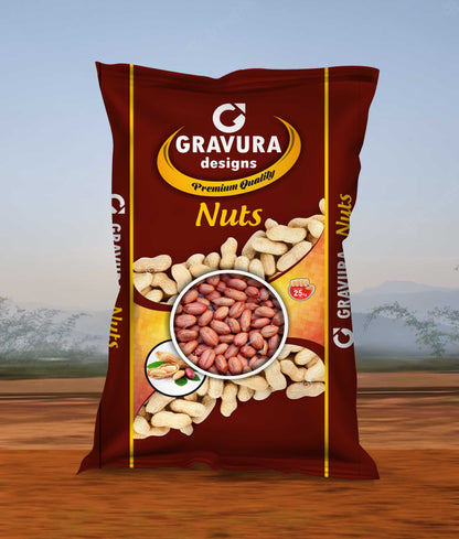 GR52 - Premium Peanut & Nuts BOPP Bag Packaging Design Template – Editable & Versatile
