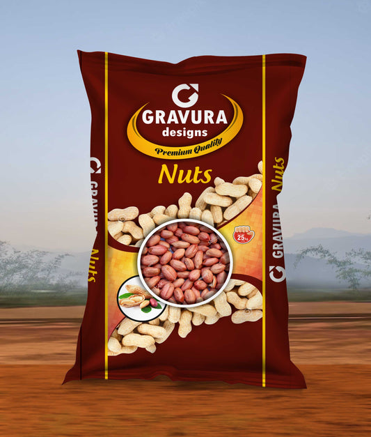GR52 - Premium Peanut & Nuts BOPP Bag Packaging Design Template – Editable & Versatile