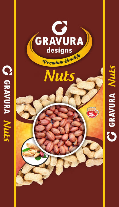 GR52 - Premium Peanut & Nuts BOPP Bag Packaging Design Template – Editable & Versatile