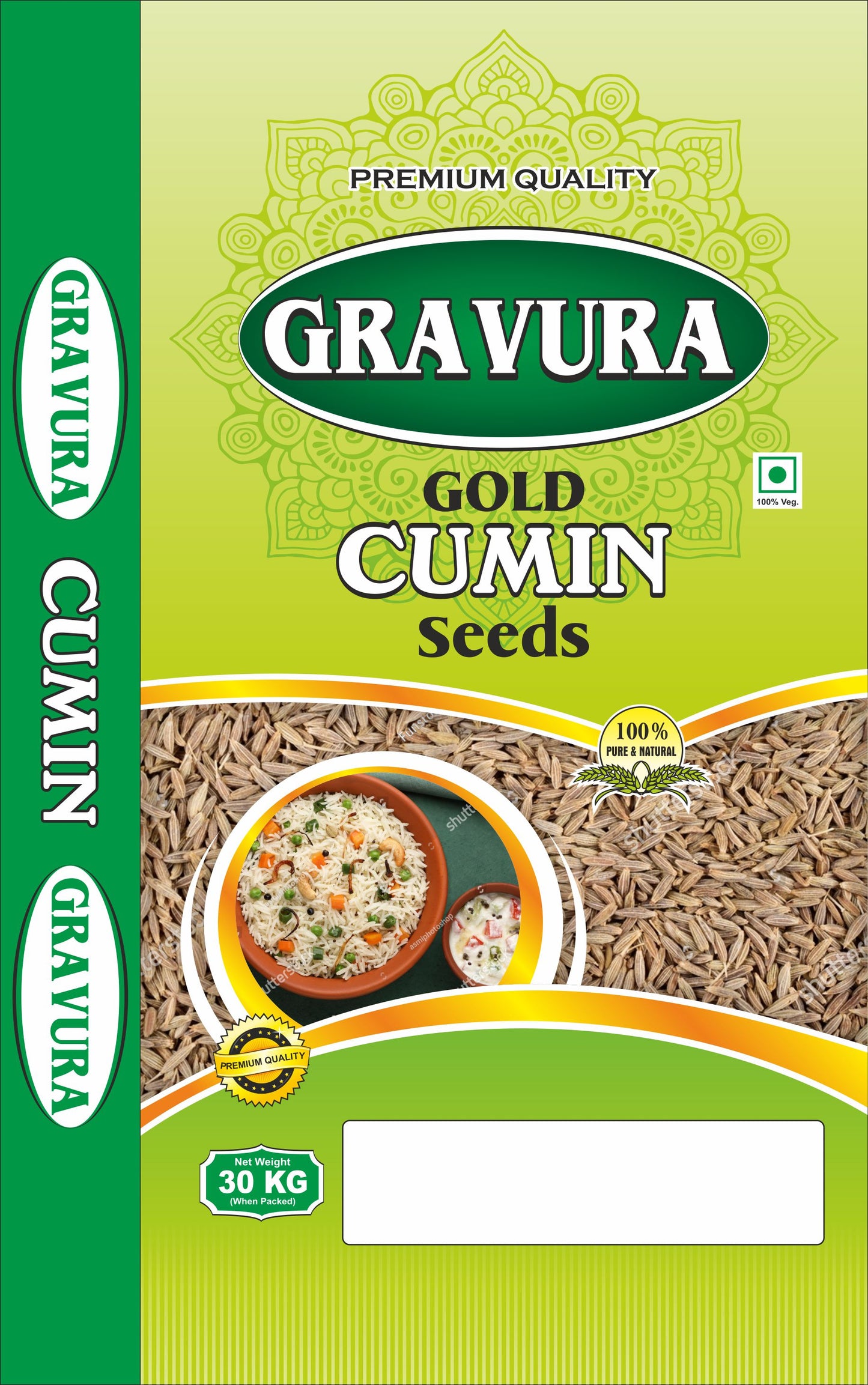 GR62 - Premium Cumin Seeds BOPP Bag Packaging Design