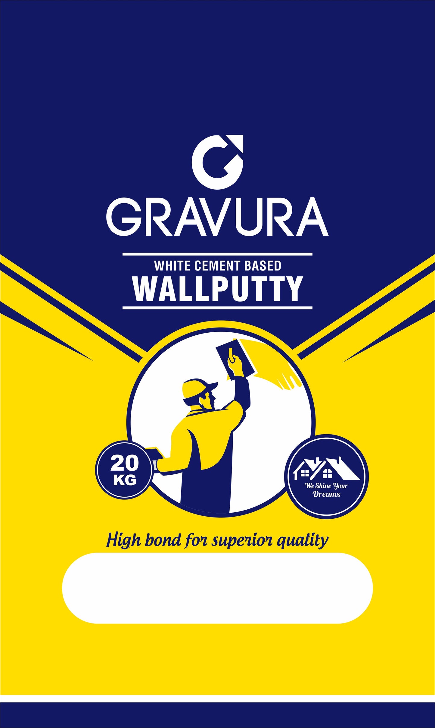 GR138 - Modern Wall Putty Packaging Pouch Design