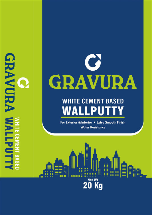 GR55 - Premium White Cement Wall Putty BOPP Bag Packaging Design – Editable & Bold for Construction