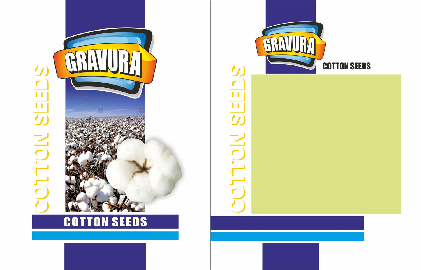 GR60 - Premium Cotton Seed Packaging Design Template