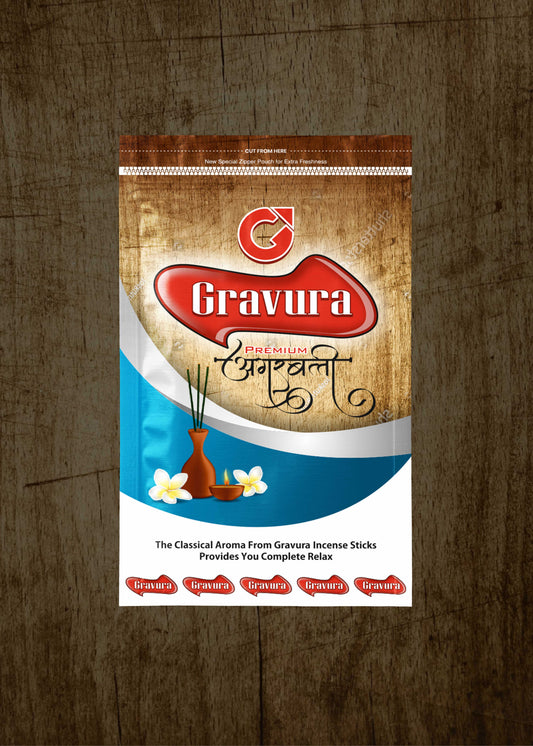 GR36 - Premium Incense Stick Pouch Packaging Design Template