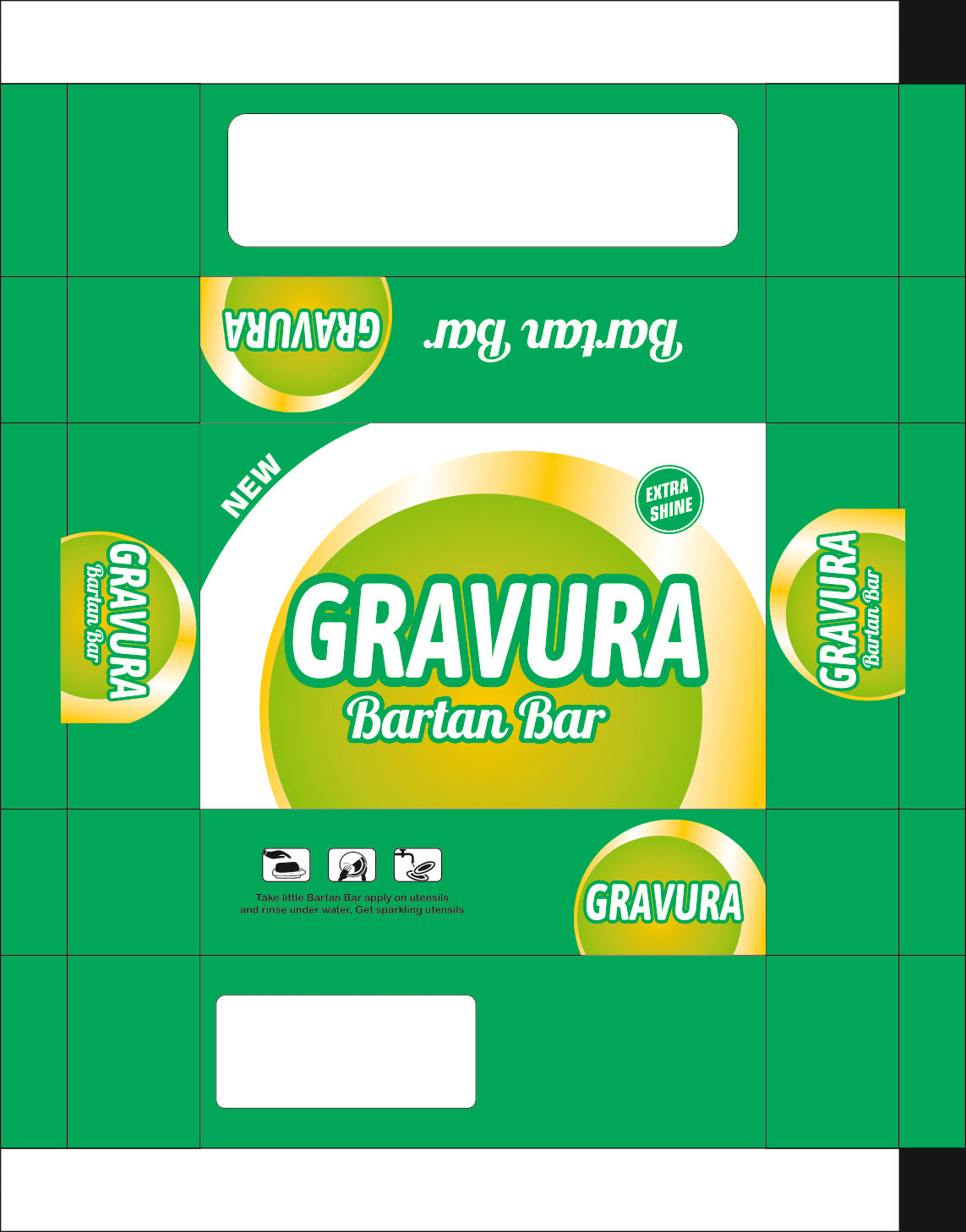 GR169-Bold Red Detergent Bar Wrap Design
