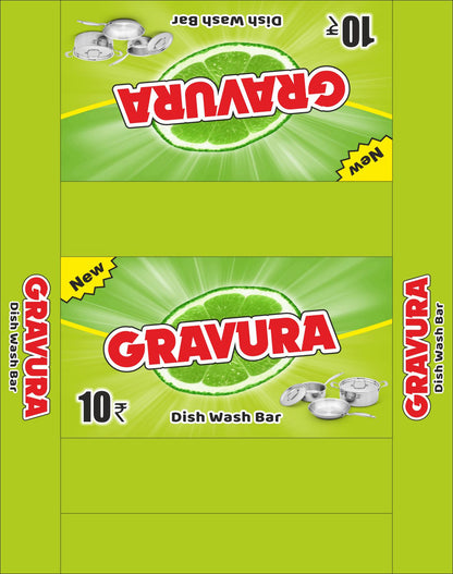 GR171-Lime-Themed Dish Wash Bar Wrap Design