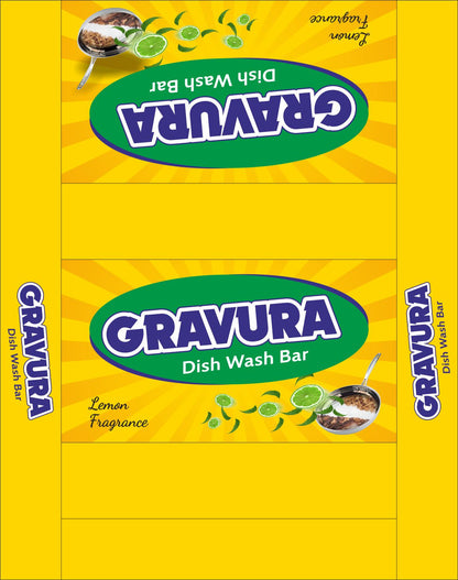 GR172- Yellow Dish Wash Bar Wrap Design Template