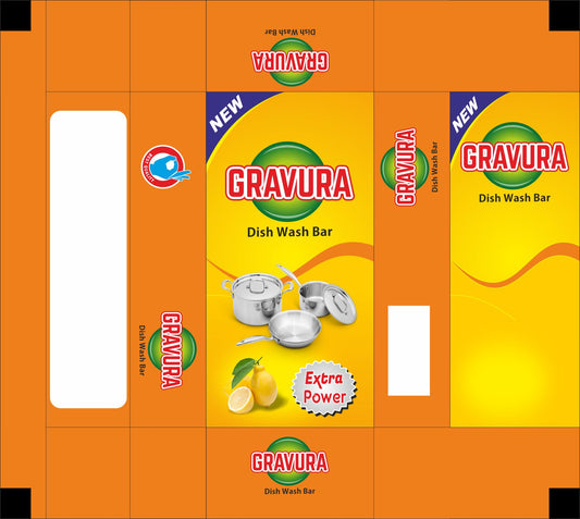 GR175-Orange Extra Power Dish Wash Bar Wrap Design