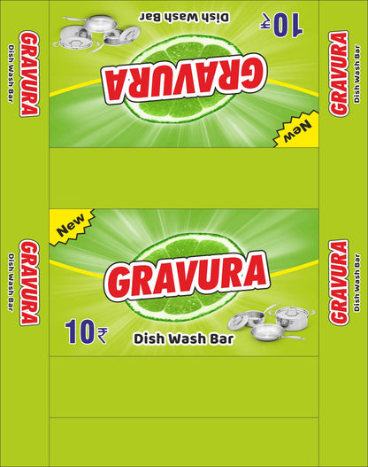 GR39 - Zesty Lemon Dish Wash Bar Packaging Design Template
