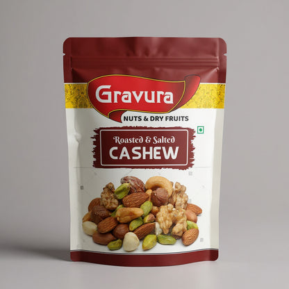 GR105 - Premium Pouch Packaging Design for Roasted & Salted Cashews