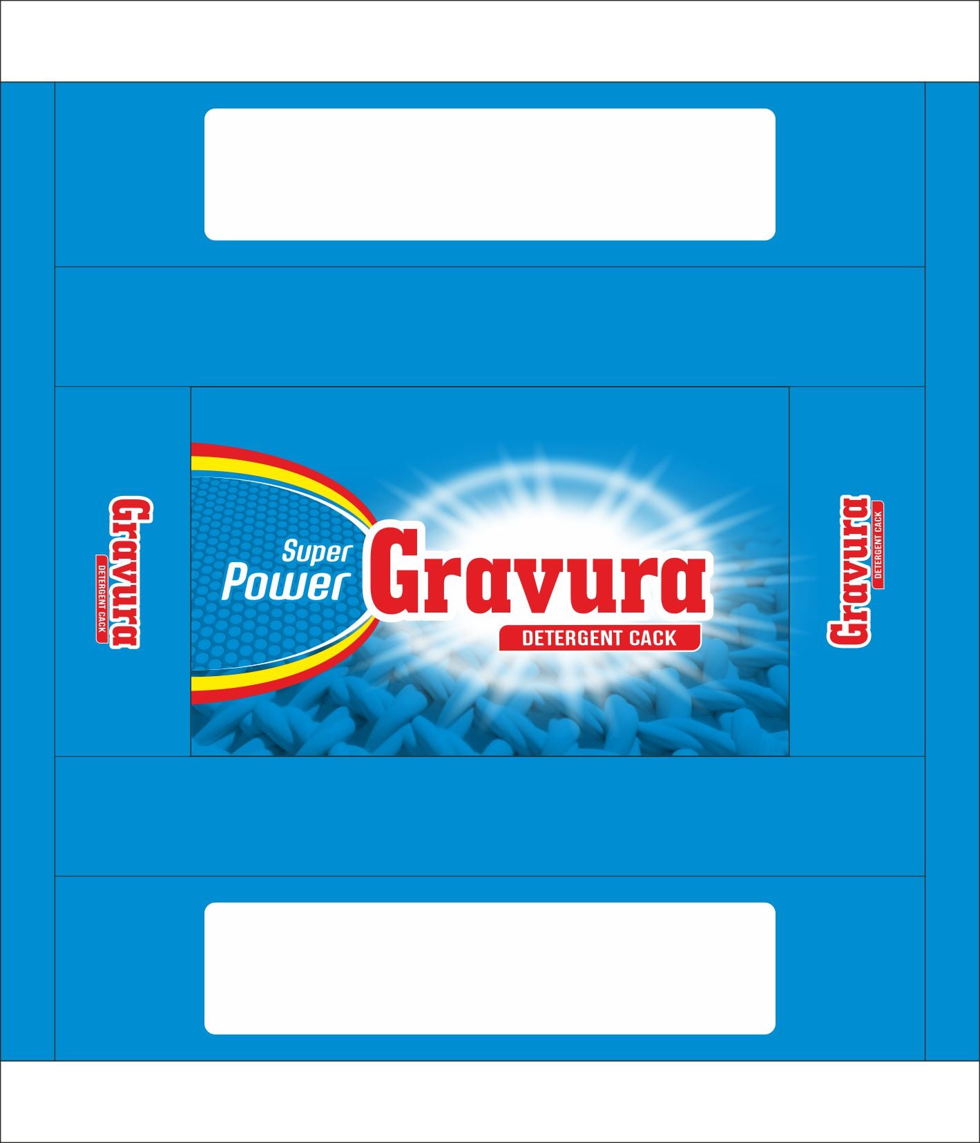 GR162-Blue Super Power Detergent Cake Wrap Design
